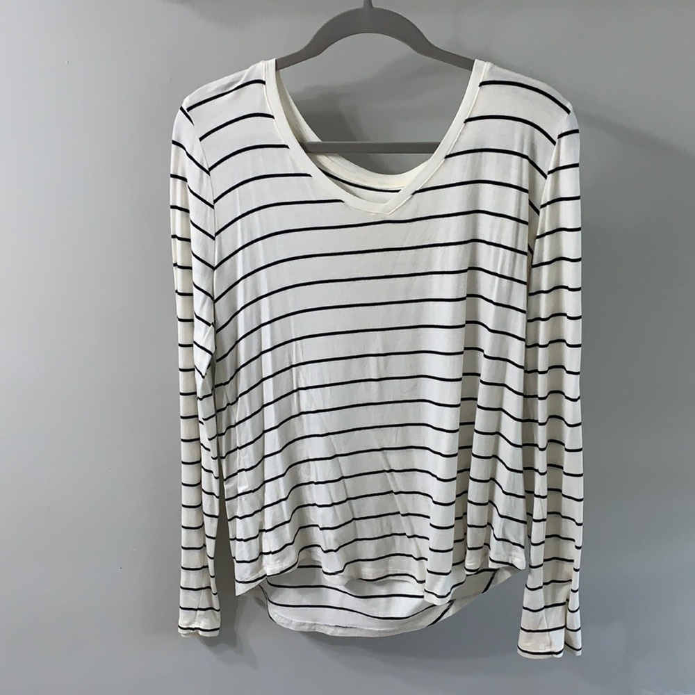 White and Black Lose Fitting Top